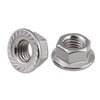 Newport Fasteners Flange Nut, 1/4"-20, 18-8 Stainless Steel, Not Graded, 0.438 in Hex Wd, 0.14 in Hex Ht, 3000 PK 890406-BR-3000